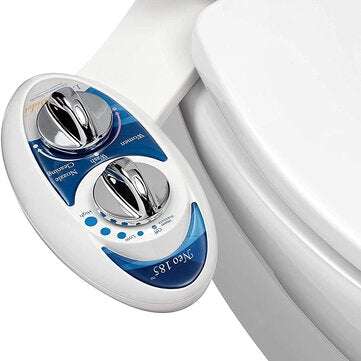 Neo 185 Non-Electric Bidet Toilet Attachment with Self-cleaning Dual Nozzle Wa... (THREAD: 15/16"US)
