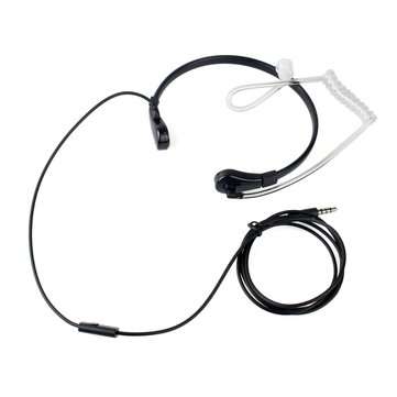 Retevis Black 1 Pin 3.5mm Throat MIC Earpiece Covert Air Tube Earpiece For Universal Mobile Phones I
