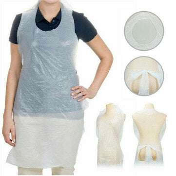 Plastic Disposable Aprons Kitchen Cooking Apron Waterproof for Kitchen Replaceable Transparent Apron