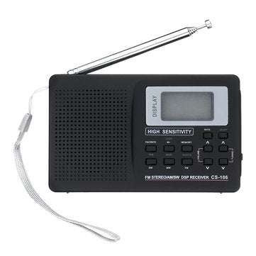 Portable Digital Full Band AM FM SW MW LW Radio Receiver Alarm Clock  (TYPE: .A)