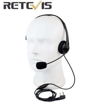 Retevis 2 Pin PTT Mic Headset for Baofeng Walkie Talkie Earpiece Quansheng Puxing TYT C9009A