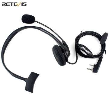 Retevis 2 Pin PTT Mic Headset for Baofeng Walkie Talkie Earpiece Quansheng Puxing TYT C9009A
