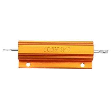 RX24 100W 1KR 1KRJ Metal Aluminum Case High Power Resistor Golden Metal Shell Case Heatsink Resistan