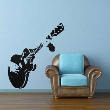 Removable Guitar Guitarist Music DIY Rock Style Decal Home Decor Art Wall Sticker Wallpaper