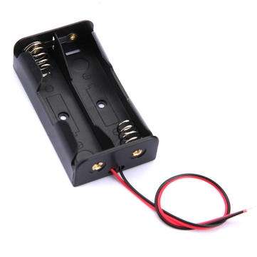 Plastic Battery Storage Case Box Holder For 2x18650 With Leads