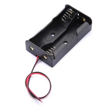 Plastic Battery Storage Case Box Holder For 2x18650 With Leads