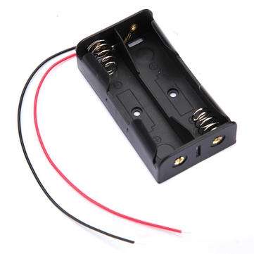 Plastic Battery Storage Case Box Holder For 2x18650 With Leads
