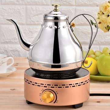 Silver 1.2L Capacity Stainless Steel Coffee Drip Kettles Tea Filter Pot Teahouse