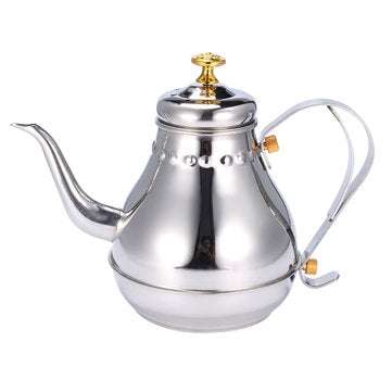 Silver 1.2L Capacity Stainless Steel Coffee Drip Kettles Tea Filter Pot Teahouse