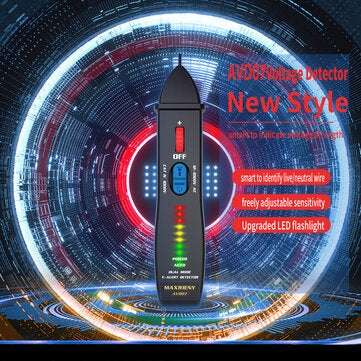 MAXRIENY AVD07 Voltage Detector Intelligent Voltage Tester Pen with Fashlight Function Auto and Manu