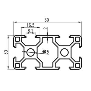 Machifit 400mm Length 3060 T-Slot Aluminum Profiles Extrusion Frame For CNC