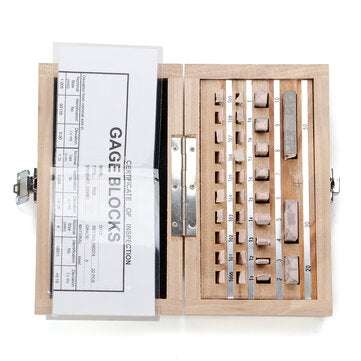 Machifit 32pcs Steel Metric Gage Block Lathe Gauge Grade 0 Slip Jo Blocks 1.005-50mm Measure Tools