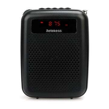 Retekess PR16R Portable Digital Display Screen FM Voice Amplifier with Recording Function and Large