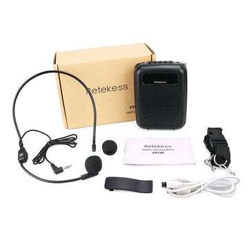 Retekess PR16R Portable Digital Display Screen FM Voice Amplifier with Recording Function and Large