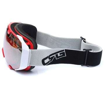 Motorcycle Spherical Anti Fog UV Dual Lens Grey Snowboard Ski Goggles Glasses Unisex