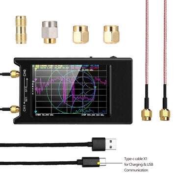 NanoVNA-H4 4" LCD 50KHz~1.5GHz VNA HF VHF UHF UV Vector Network Analyzer