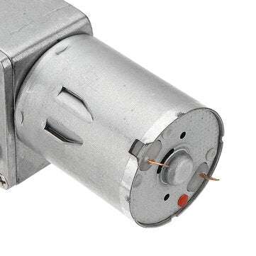 Machifit 2Pcs JGY370 50mm-M6 Screw Worm Gear Motor DC 12V 18RPM And 23RPM Self-locking Reduction Gea