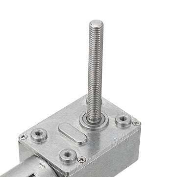 Machifit 2Pcs JGY370 50mm-M6 Screw Worm Gear Motor DC 12V 18RPM And 23RPM Self-locking Reduction Gea