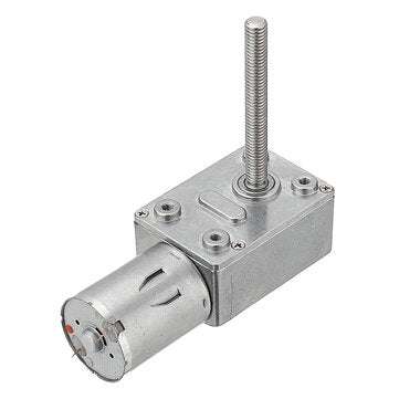 Machifit 2Pcs JGY370 50mm-M6 Screw Worm Gear Motor DC 12V 18RPM And 23RPM Self-locking Reduction Gea