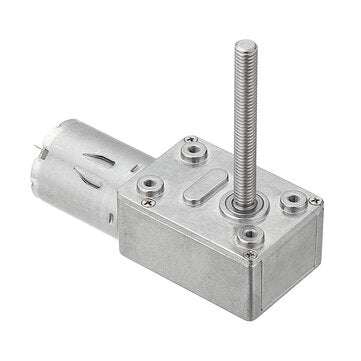 Machifit 2Pcs JGY370 50mm-M6 Screw Worm Gear Motor DC 12V 18RPM And 23RPM Self-locking Reduction Gea
