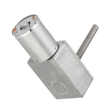 Machifit 2Pcs JGY370 50mm-M6 Screw Worm Gear Motor DC 12V 18RPM And 23RPM Self-locking Reduction Gea