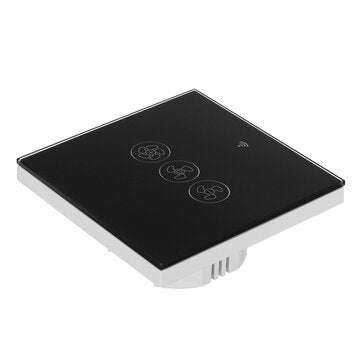 MoesHouse Black WiFi+RF433 Smart EU Ceiling Fan Switch Smart Life/Tuya App 2/3 Way Control Wireless