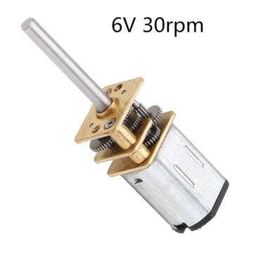 Machifit 20MM-N20 6V 30rpm/12V 100rpm DC Speed Reduction Gear Motor with Metal Gearbox (VOLTAGE: 6V)
