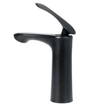 Matte Black Bathroom Sink Faucet Basin Cold/Hot Mixer Tap Single Handle