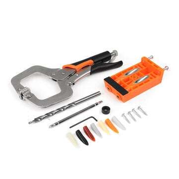 Plastic Pocket Hole Jig Set Woodworking Tools Welding C Clamp Locking Plier Tenon Locator (SIZE: #2)