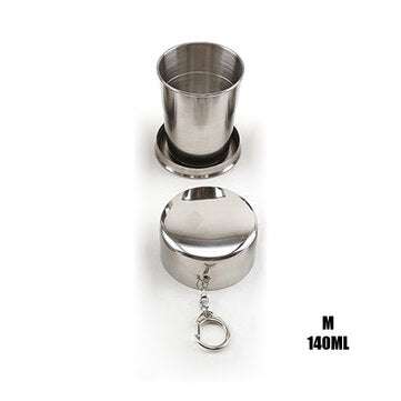 Stainless Steel Collapsible Folding Cup Traveling Outdoor Portable Drinking Cup (SIZE.: M)
