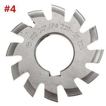 Module 2 Diameter 22mm 20degree #1-8 HSS Involute Gear Milling Cutter (SIZE: #4)
