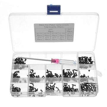 Suleve MXZP1 360Pcs M2 M2.5 M3 Mini P hillips Screw Flat Head Zinc-Plated Electronic Notebook Lap