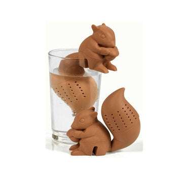 Silicon Squirrel Tea Loose Leaf Strainer Filter Infuser (COLOR.: COFFEE)