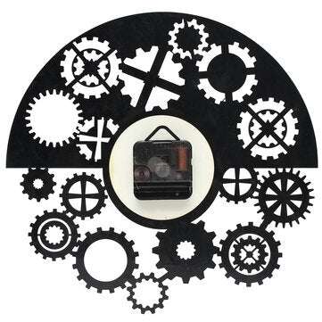 Steampunk Cog Wall Clock Gears Vinyl Record Wall Clock Home Office Decor