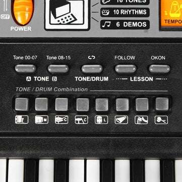 Standard 61 Keys  Children Electronic Piano Keyboard with External Speaker Microphone Supports Singi