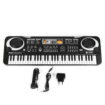 Standard 61 Keys  Children Electronic Piano Keyboard with External Speaker Microphone Supports Singi