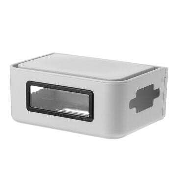 Router Storage Box Wall Mounted Power Cord Patch Panel Storage Case TV Set-top Box ... (COLOR: GREY)