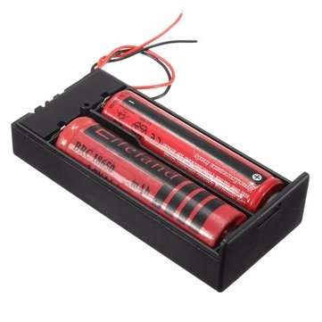 Plastic Battery Holder Storage Box Case Container ON/OFF Switch For 2x18650 Batteries 3.7V