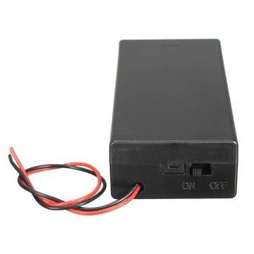 Plastic Battery Holder Storage Box Case Container ON/OFF Switch For 2x18650 Batteries 3.7V