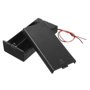 Plastic Battery Holder Storage Box Case Container ON/OFF Switch For 2x18650 Batteries 3.7V