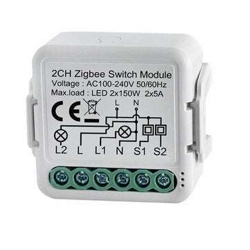 Tuya ZB Two Way Smart Switch Module 110-240V Control Light Switch Controller Automation Module Relay