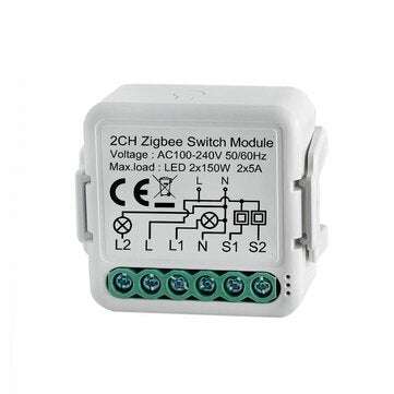 Tuya ZB Two Way Smart Switch Module 110-240V Control Light Switch Controller Automation Module Relay