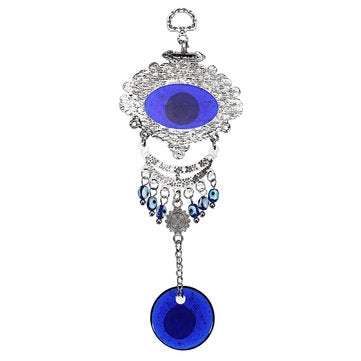 Turkish Oval Blue Evil Eye Amulet Wall Hanging Car Decor Blessing Protector Decorations