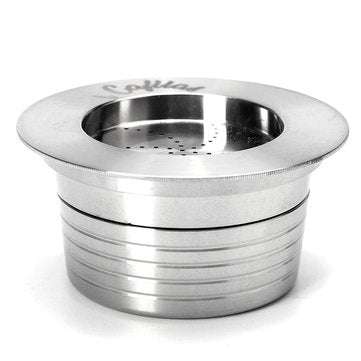 Stainless Steel Refillable Coffee Capsule Cup Reusable Coffee Pods w/ Pods Holder Spoon Brush for La