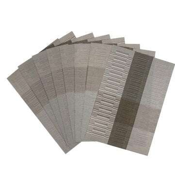 Top Finel PVC Kitchen Dinning Bamboo Table Placemats for Table Mat Manteles I... (COLOR.: CHAMPAGNE)