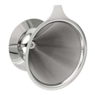 Stainless Steel Pour Over Coffee Dripper Paperless Reusable Double Layer Mesh Coffee Maker Cone Filt