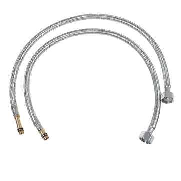 Stainless Steel Kitchen Sink Faucet Mixed 360 Rotation Hot and Cold Water Faucet With 2 Hose