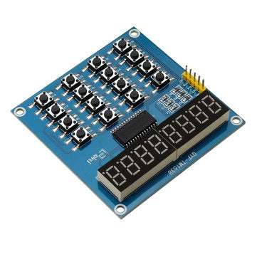 TM1638 3-Wire 16 Keys 8 Bits Keyboard Buttons Display Module Digital Tube Board Scan And Key LED