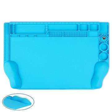 SS-004H 45x30cm 3D Wrist Protection Phone Maintenance Mat Ergonomic Silicone Desk Mat High Temperatu