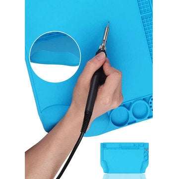 SS-004H 45x30cm 3D Wrist Protection Phone Maintenance Mat Ergonomic Silicone Desk Mat High Temperatu